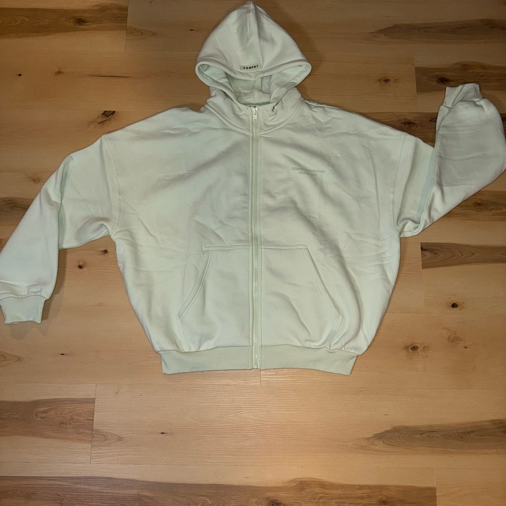 Mint Green Comfrt Zip-Up Hoodie